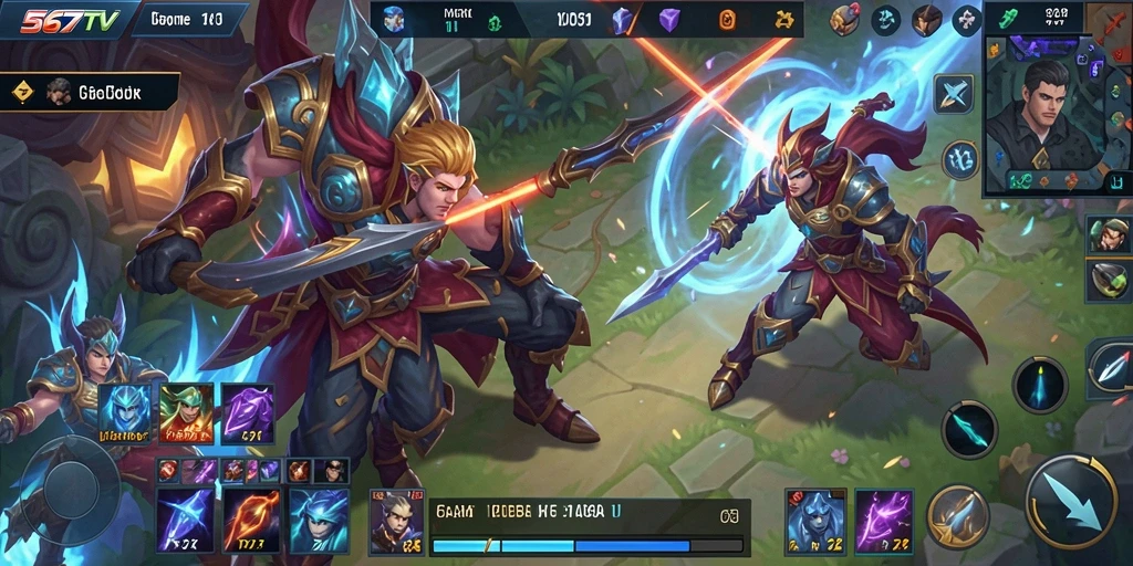 Gameplay seru dan strategis dalam 567TV MOBA.