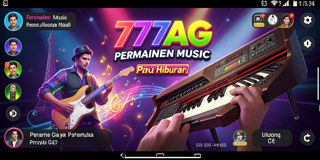 Tampilan gameplay 777AG dengan berbagai tantangan musik yang menarik.