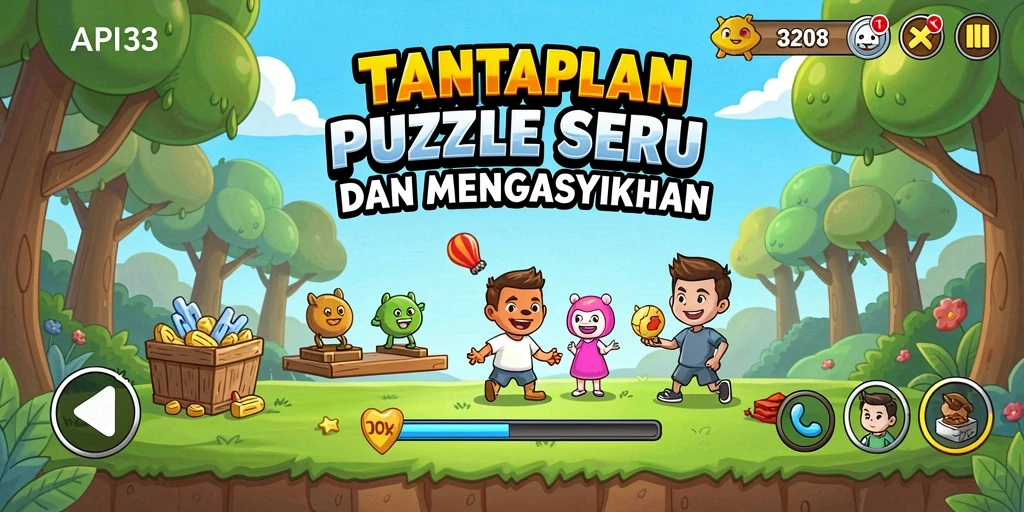 Tampilan gameplay seru dari API33 dengan tantangan puzzle yang menarik.