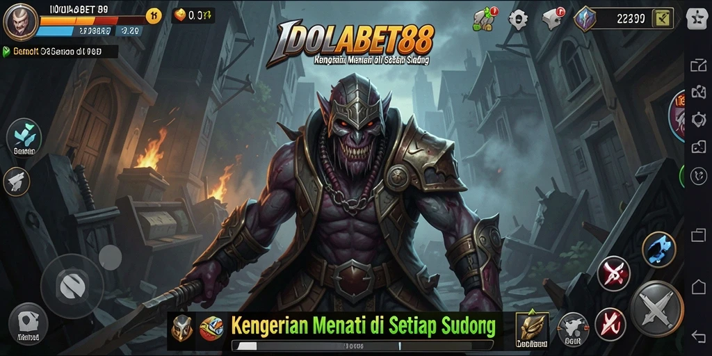 Screenshot menampilkan momen mencekam dalam gameplay IDOLABET88.