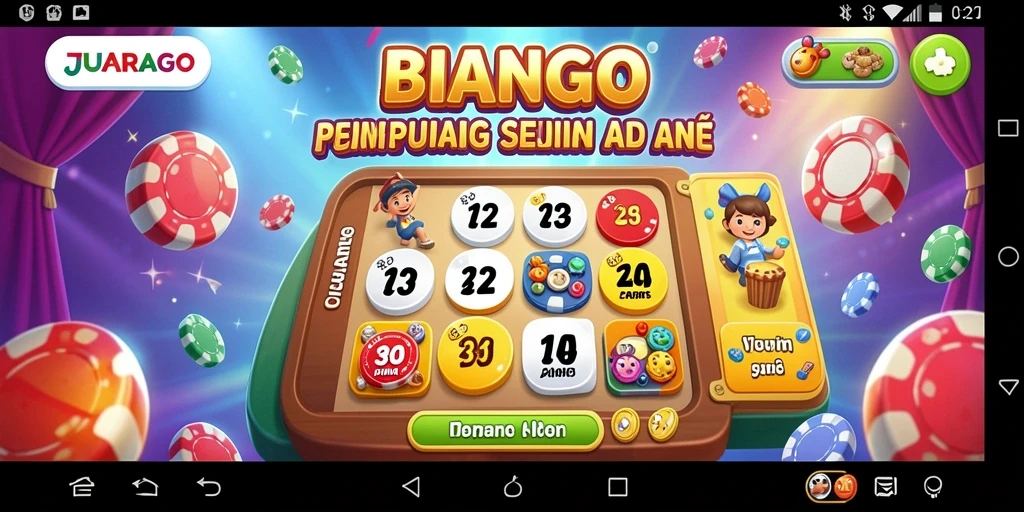 Screenshot gameplay JUARAGO menunjukkan keseruan bermain Bingo yang menegangkan.