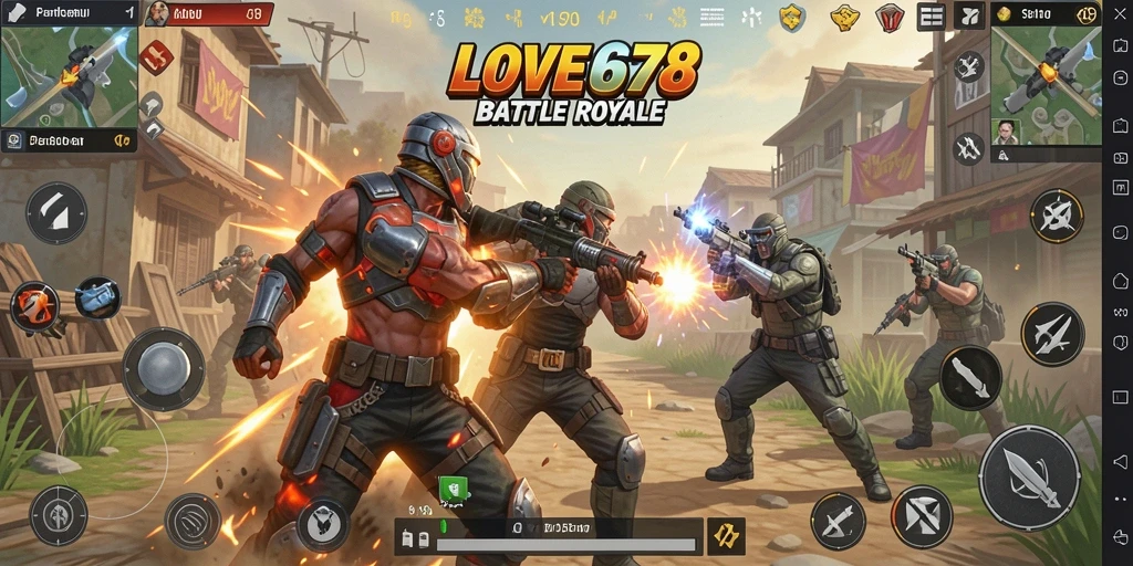 Gameplay mendebarkan di LOVE678 yang menampilkan aksi Battle Royale intens.