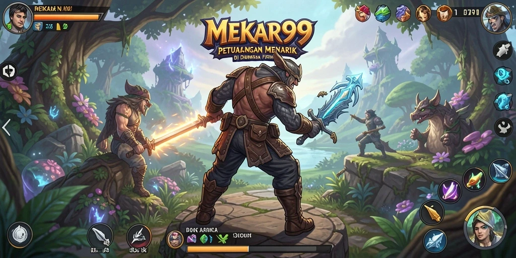 Tampilan gameplay seru dan aksi mendebarkan di MEKAR99.