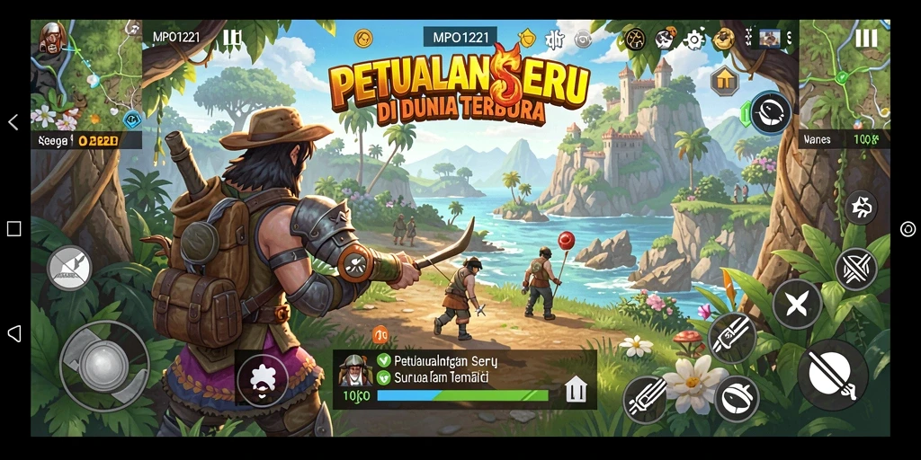 Tangkapan layar dari petualangan seru dalam MPO1221 di dunia terbuka.