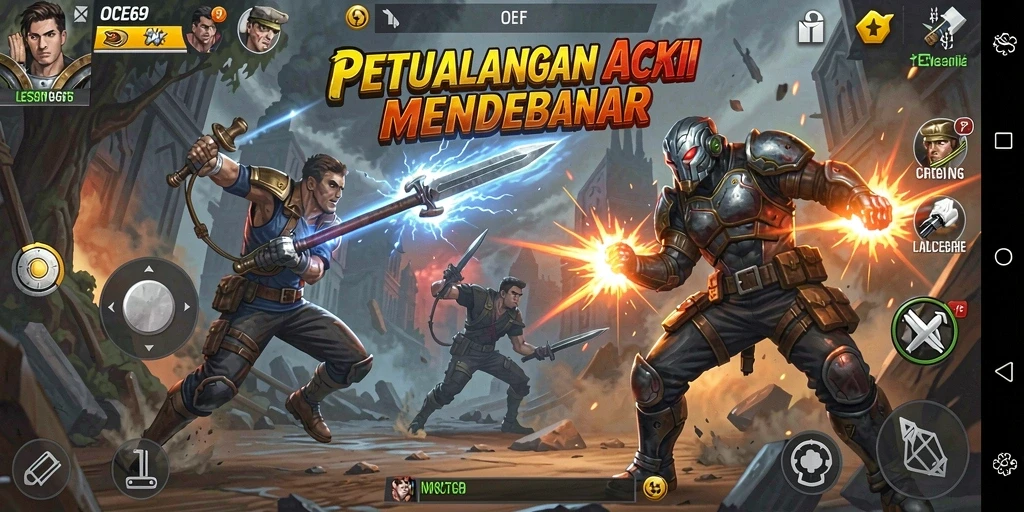 Menampilkan aksi seru dari gameplay OCE69 yang menegangkan.