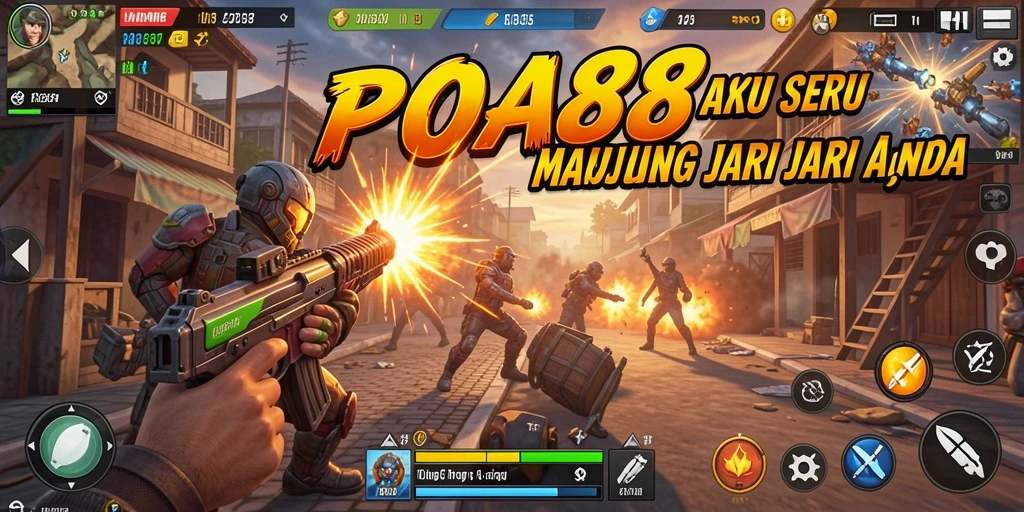 Screenshot utama POA88 menunjukkan aksi pertempuran seru dan penuh tantangan.