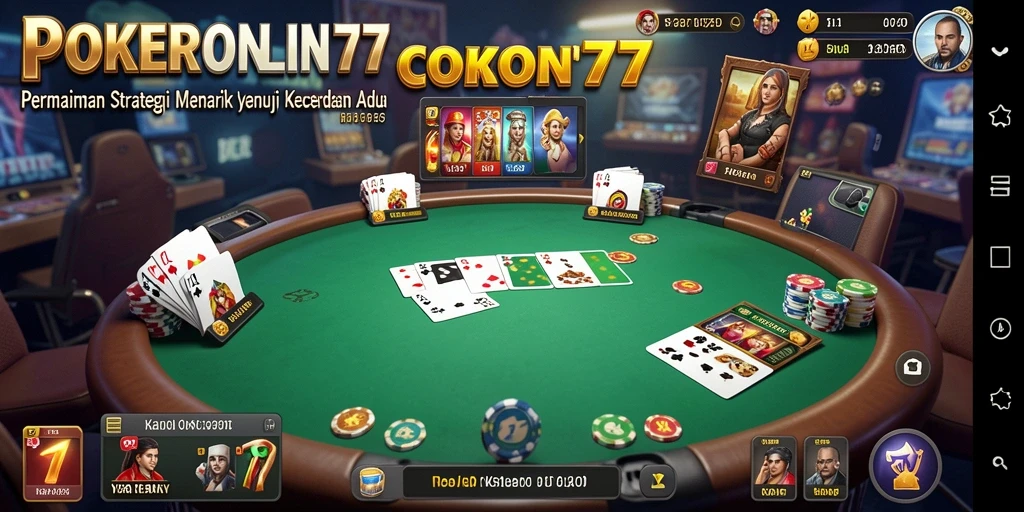 Tampilan gameplay seru di POKERONLIN77 yang menarik dan penuh strategi.