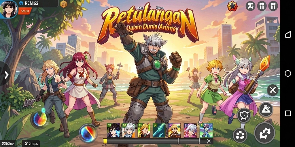 Tampilan gameplay yang memukau dalam dunia Anime.