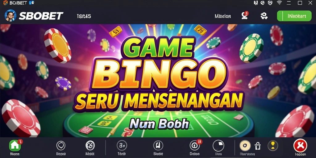 Screenshot gameplay SBOBET yang menunjukkan suasana seru permainan Bingo.